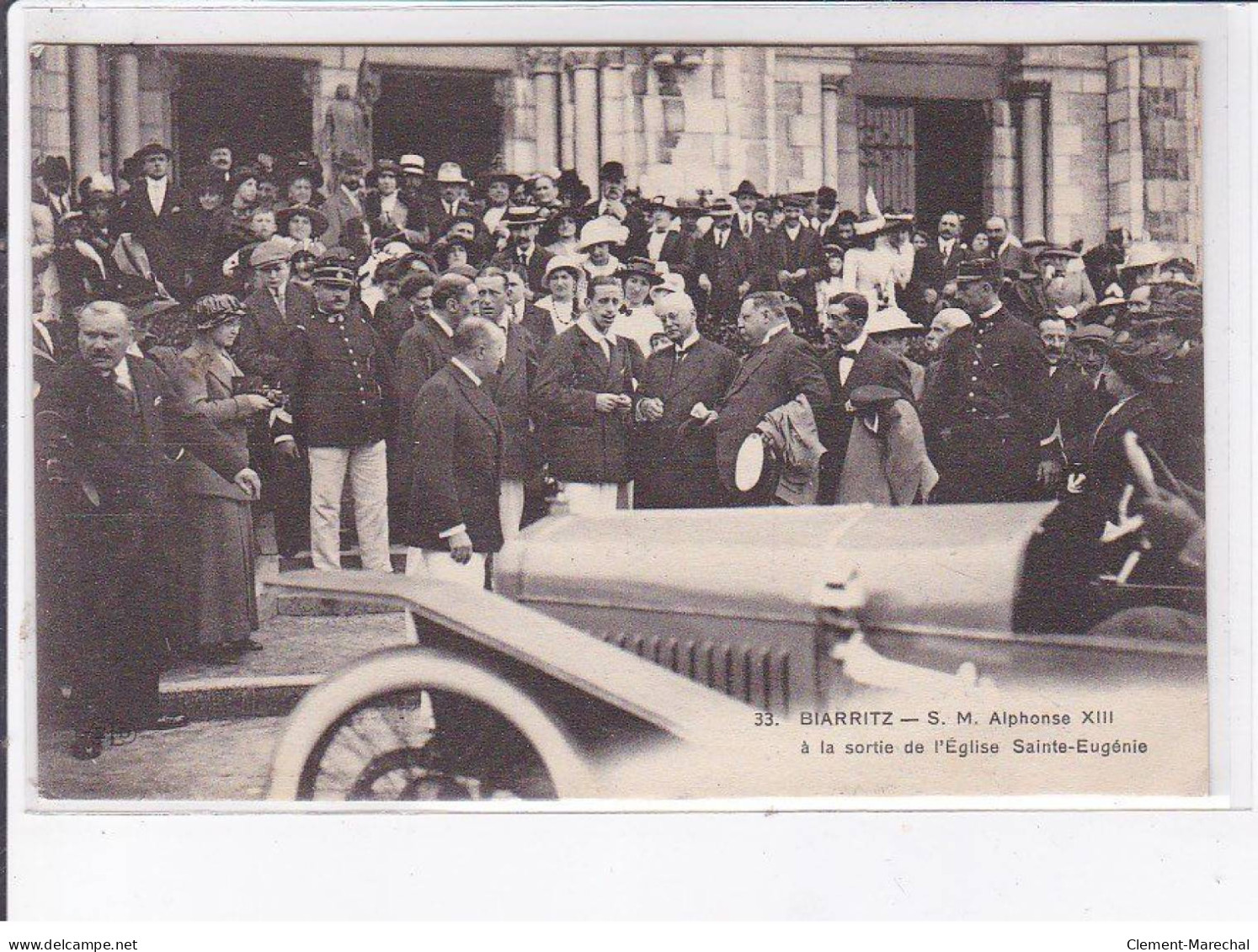 BIARRITZ(?): SAINT-JEAN-de-LUZ(?): Roi D'espagne Alphonse XIII à La Sortie De L'église Sainte-eugénie - Très Bon état - Biarritz