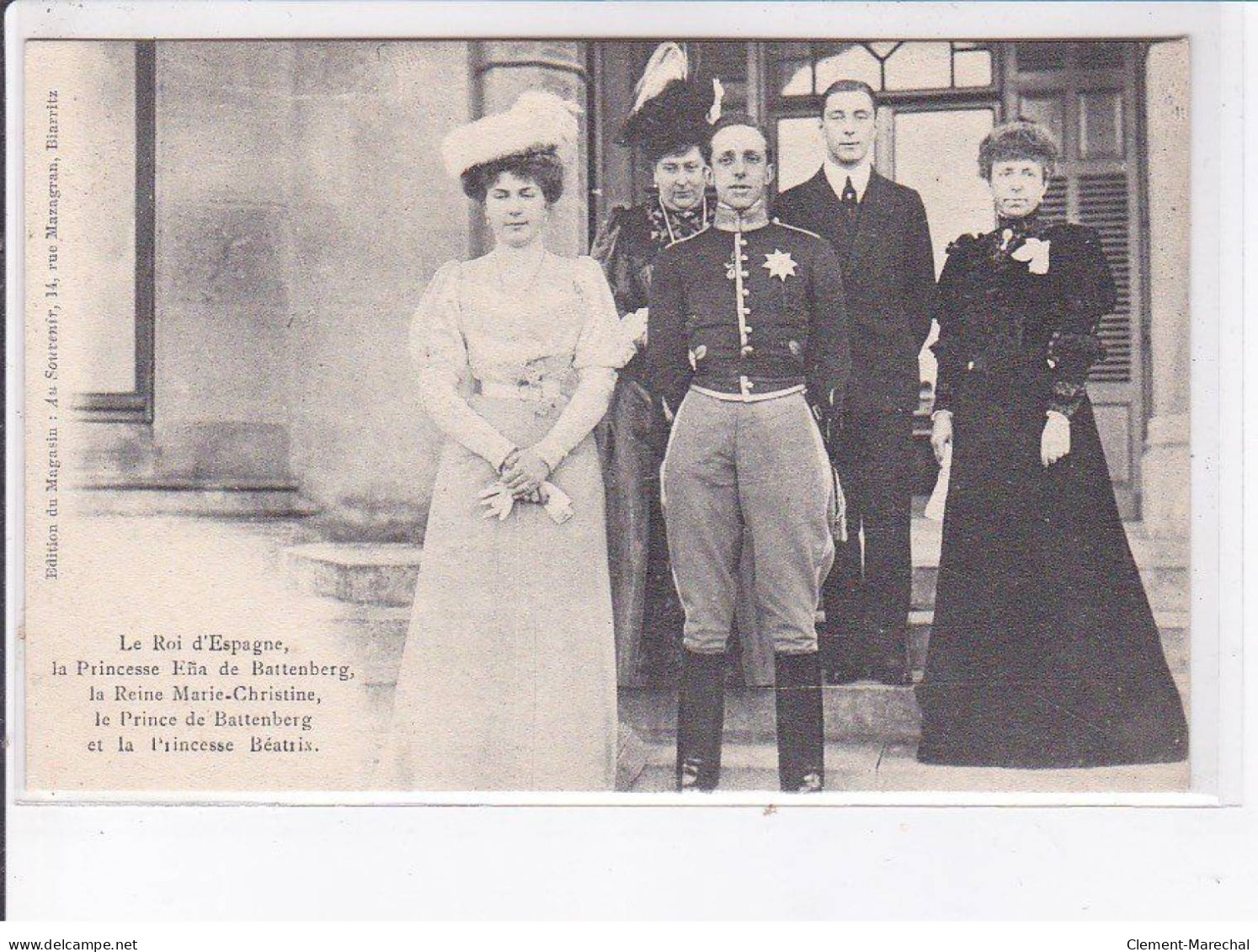 BIARRITZ: Roi D'espagne Et Princesse Ena De Battenberg, Reine Marie-Christine Et Prince De Battenberg - Très Bon état - Biarritz