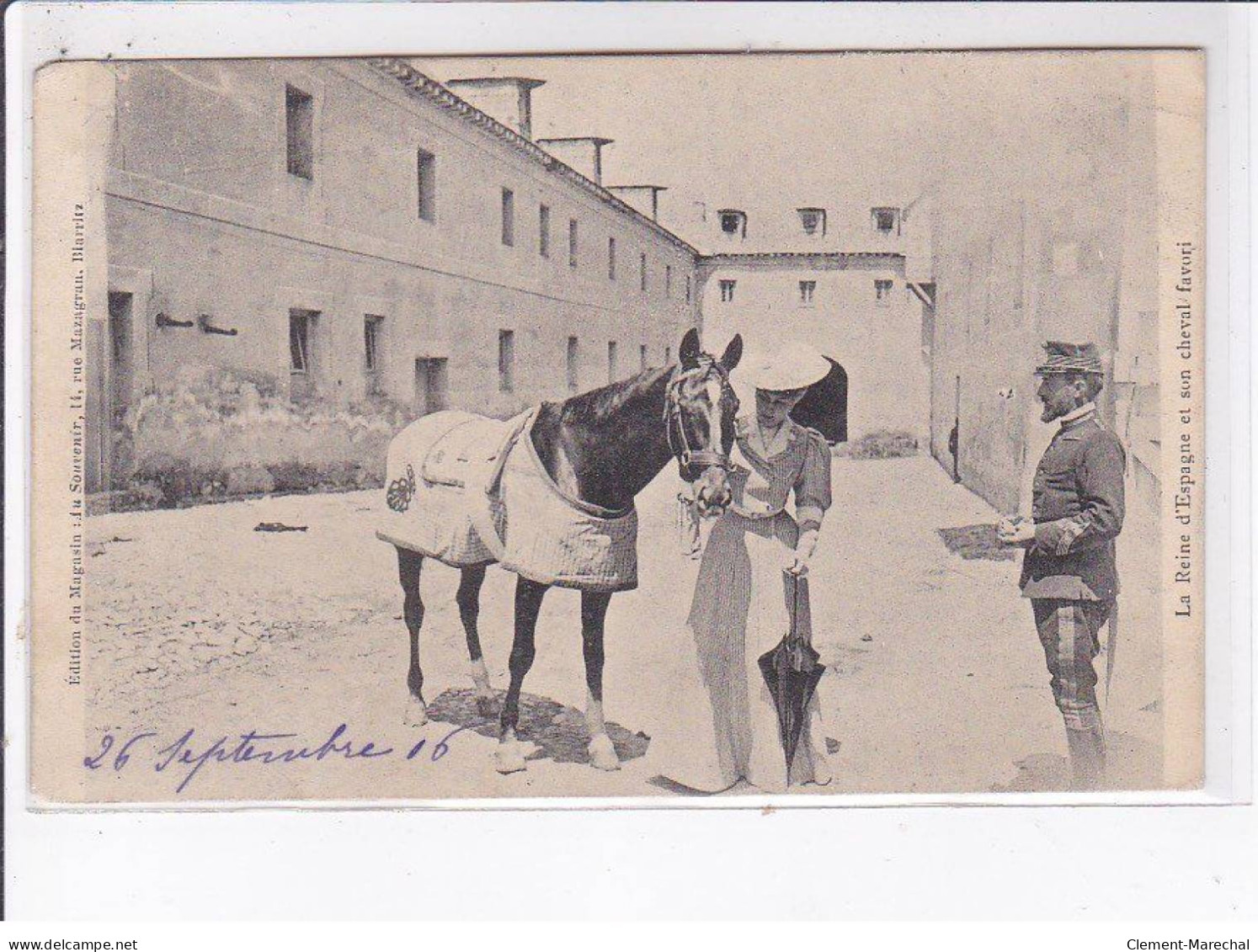 BIARRITZ: La Reine D'espagne Et Son Cheval Favori - état - Biarritz