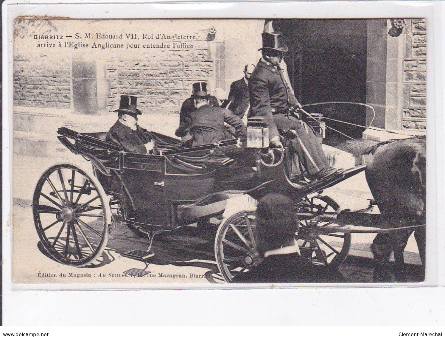 BIARRITZ: Edouard VII Roi D'angleterre Arrive à L'église Anglicane Pour Entendre L'office - Très Bon état - Biarritz