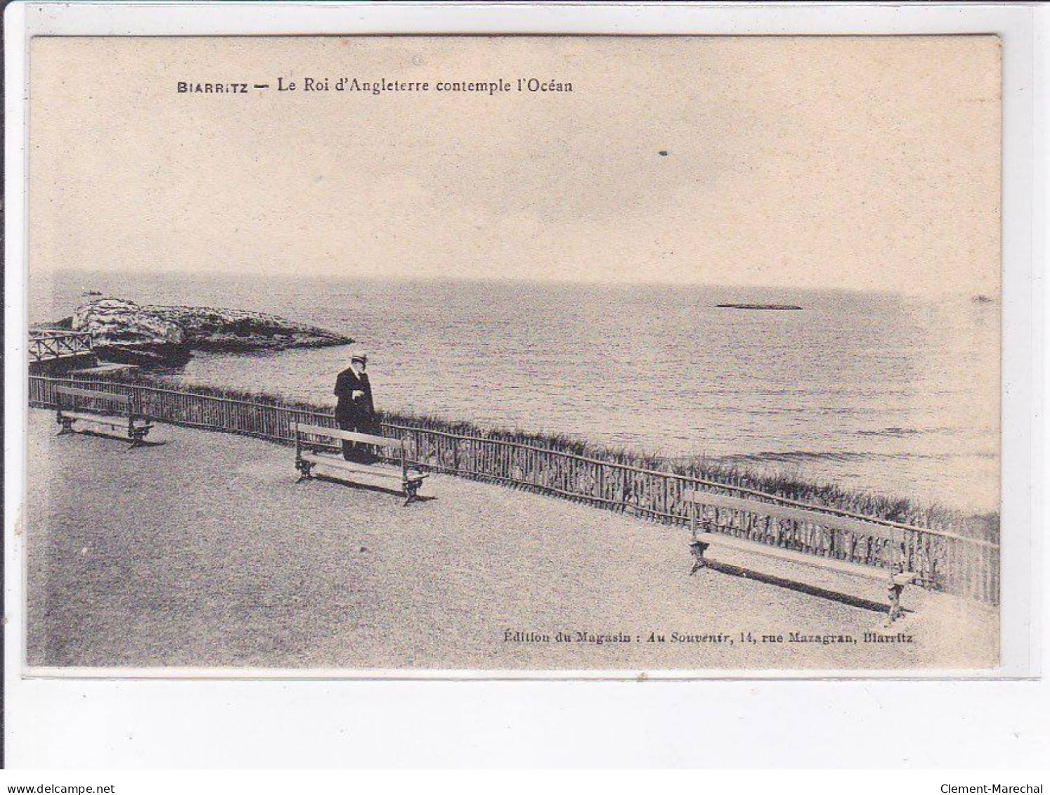 BIARRITZ: Le Roi D'angleterre Edouard VII Contemple L'océan - Très Bon état - Biarritz
