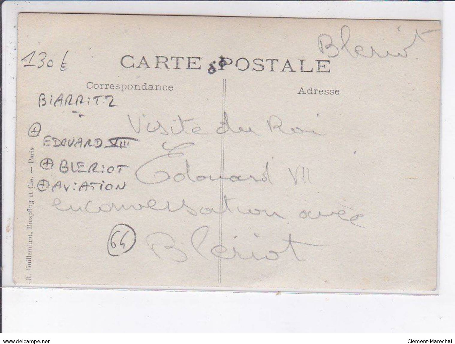 BIARRITZ: Edouard VII Le Roi D'angleterre, Blériot, Aviation - Très Bon état - Biarritz