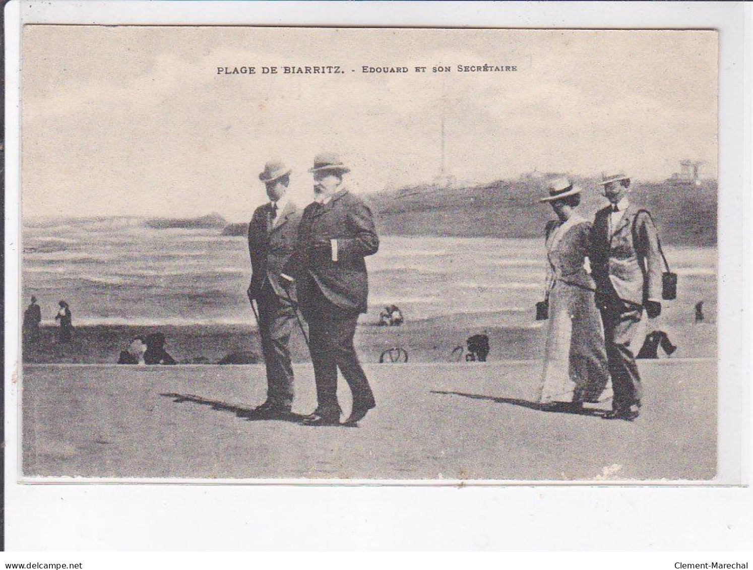 BIARRITZ: Le Roi D'angleterre Edouard VII Et Son Secrétaire, Plage De Biarritz - Très Bon état - Biarritz