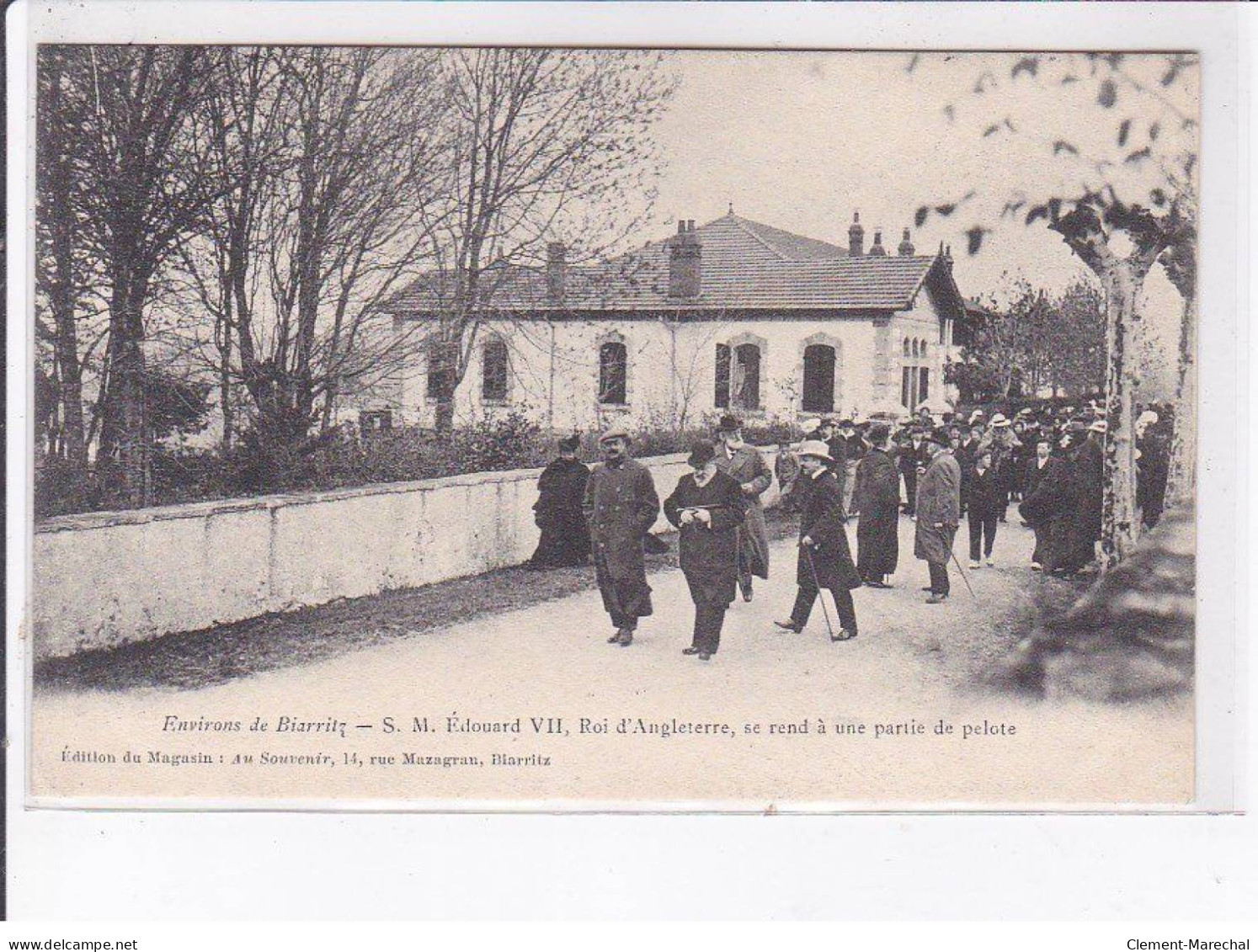 Environs De BIARRITZ: S.M. Edouard VII Roi D'angleterre Se Rend à Une Partie De Pelote - Très Bon état - Biarritz