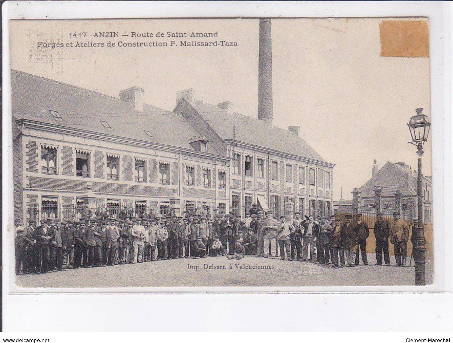 ANZIN: Route De Saint-amand Forges Et Ateliers De Construction P. Malissard-taza - état - Anzin