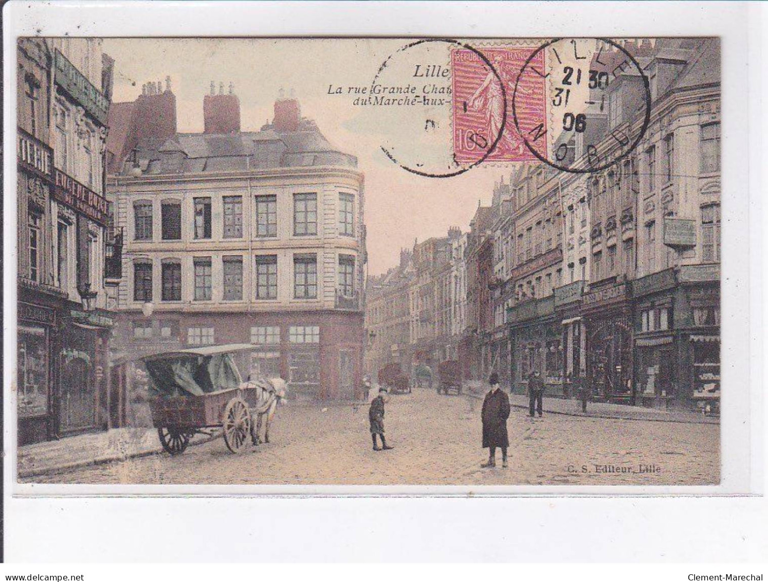 LILLE: La Grande Rue, Scène De Rue, Attelage - Très Bon état - Lille