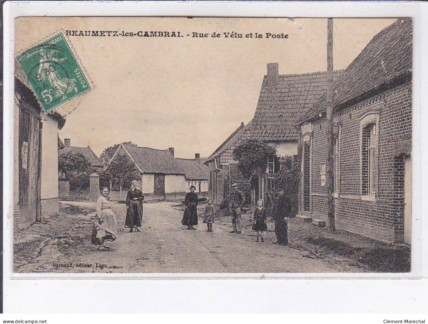 BEAUMETZ-les-CAMBRAI: Rue De Vêtu Et La Poste - Très Bon état - Autres & Non Classés