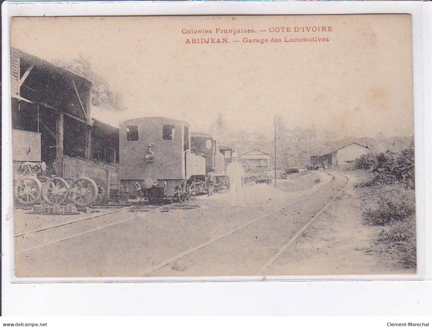 CÔTE D'IVOIRE: ABIDJEAN: Garage Des Locomotives - Très Bon état - Ivory Coast