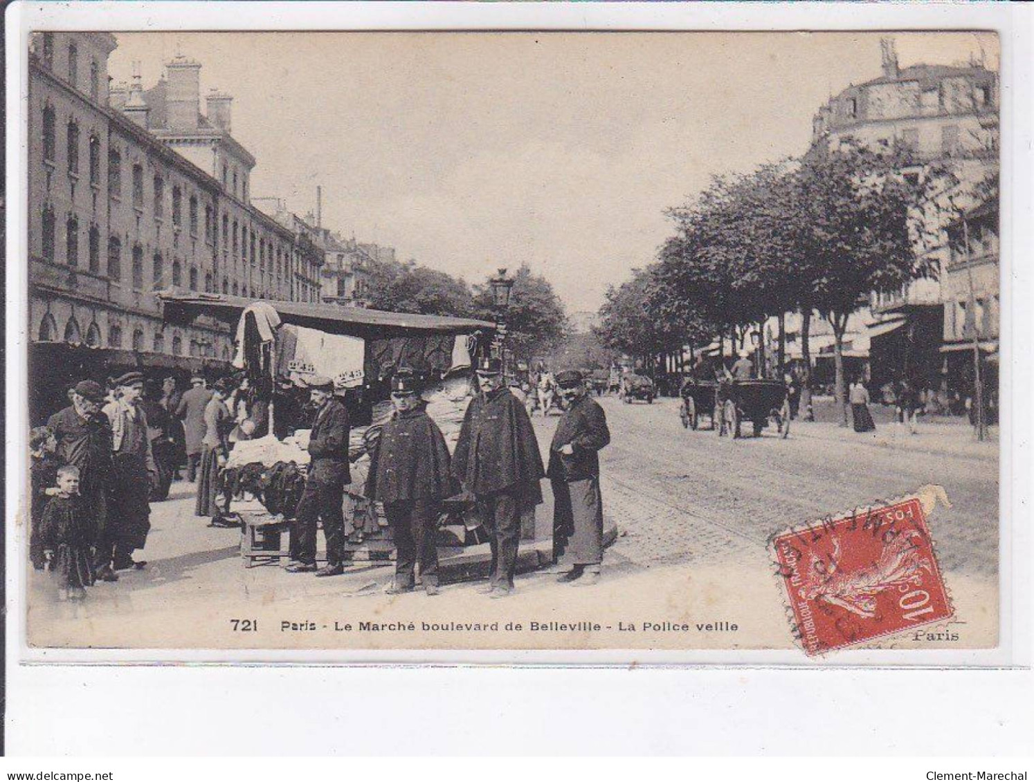 PARIS: 75020, Le Marché Boulevard De Belleville, La Polle Veille - Très Bon état - Arrondissement: 20