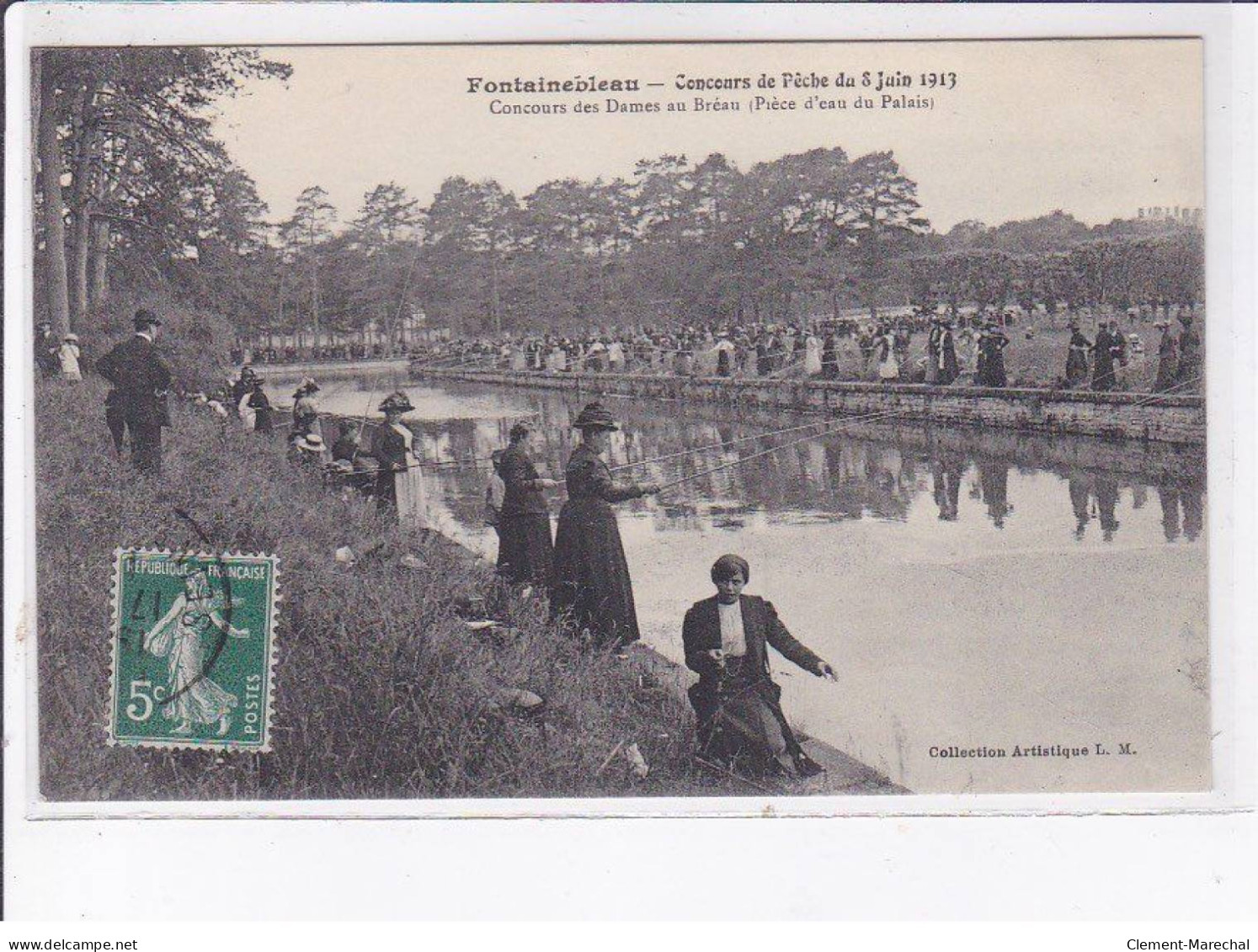 FONTAINEBLEAU: Concours De Pêche Du 8 Juin 1913, Concours Des Dames Au Bréau - Très Bon état - Fontainebleau