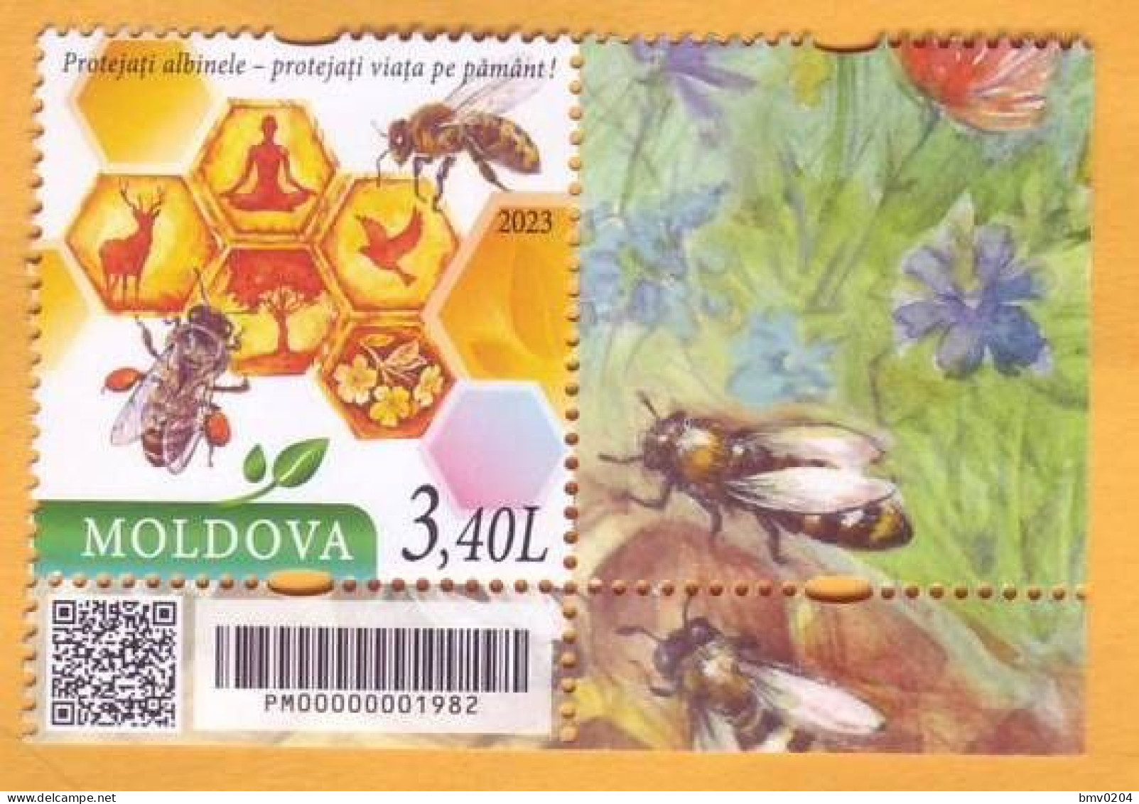 2023  Moldova Moldavie  „Apiculture. Protect The Bees - Protect Life On Earth!”  1v Mint - Honingbijen