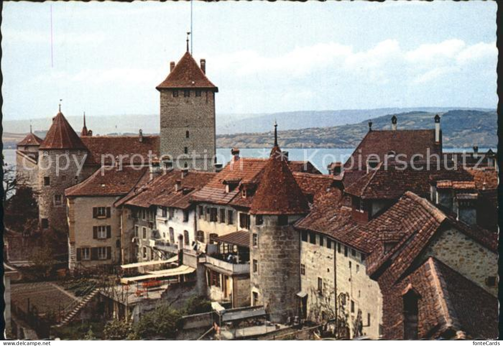 12310472 Murten Morat Mit Festungswaellen Und Schloss Murten - Sonstige & Ohne Zuordnung