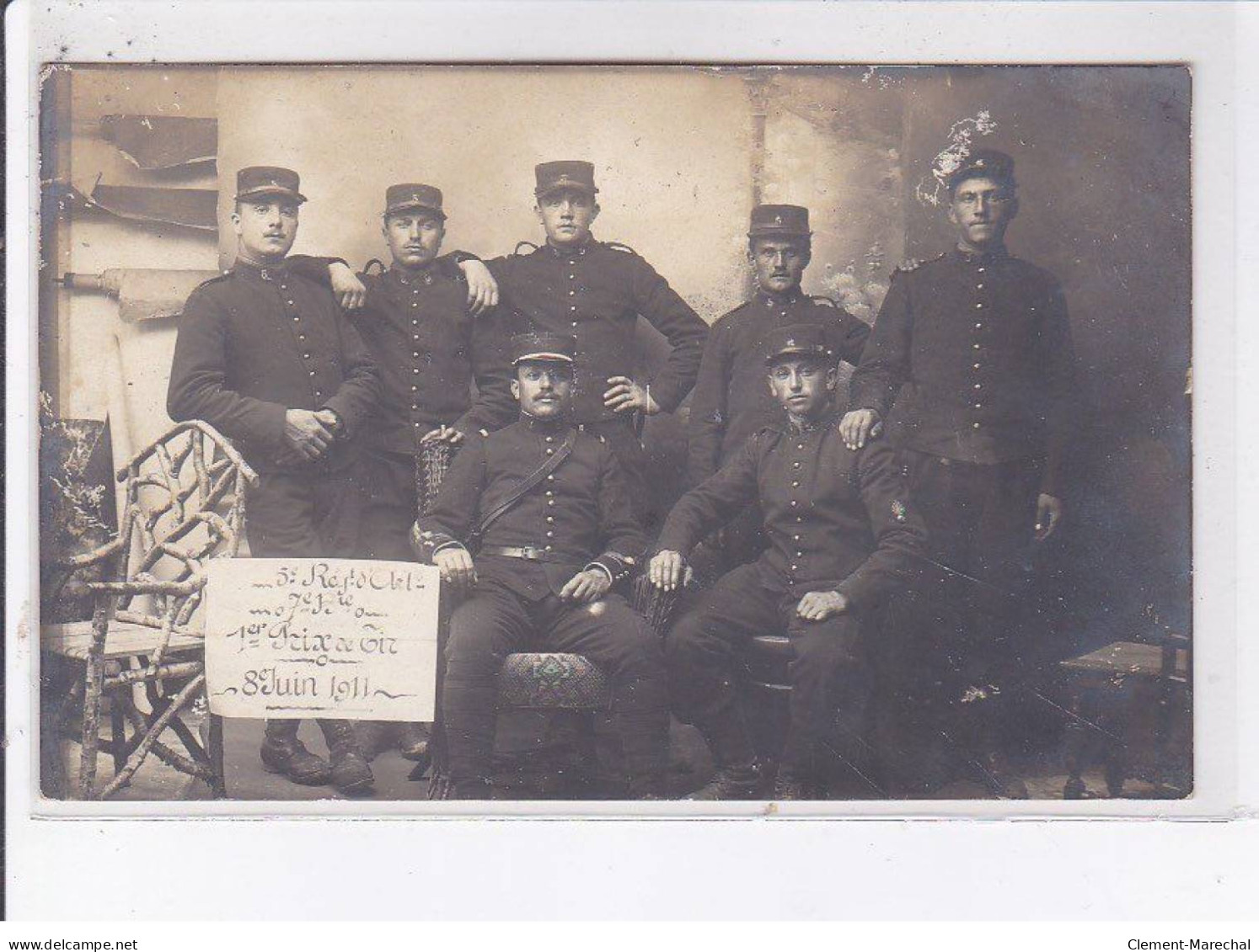 PONTARLIER: Peloton De Concours, Militaire, 1er De Tir, 1911 - état - Pontarlier