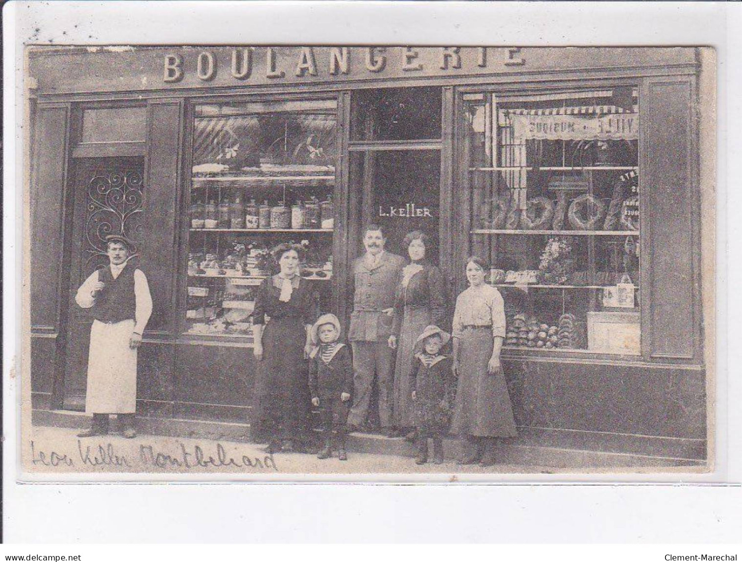 MONTBELIARD: Leon Keller, 46 Rue Cuvier, Boulangerie - état (carte Courte?) - Montbéliard