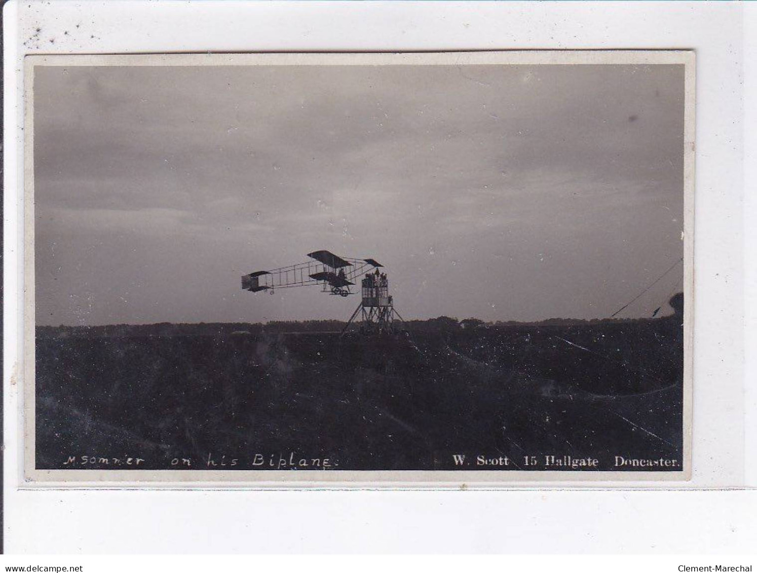 AVIATION: Doncaster, M. Sommer On His Biplan - Très Bon état - Airmen, Fliers