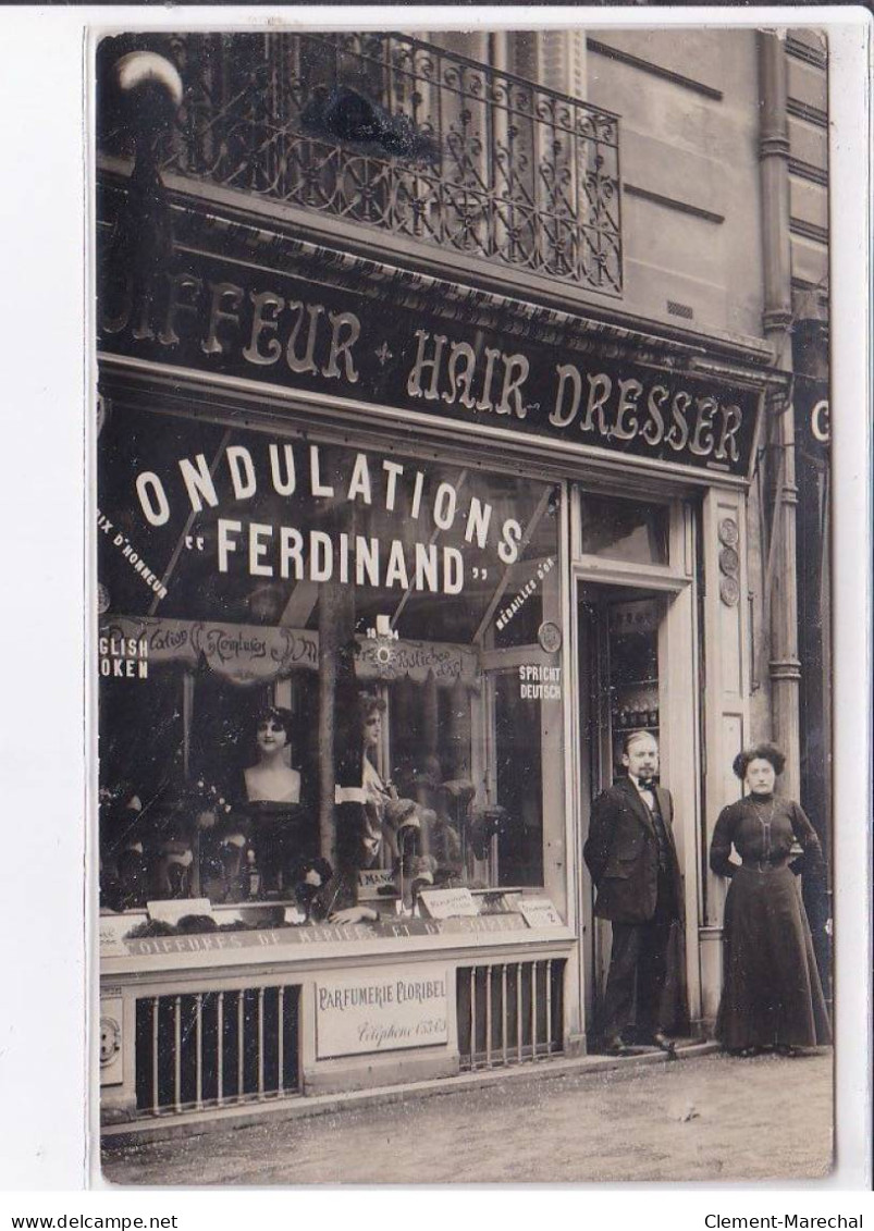 PARIS: 75017, Coiffeur, Ondulation "ferdinand" - état - Arrondissement: 17