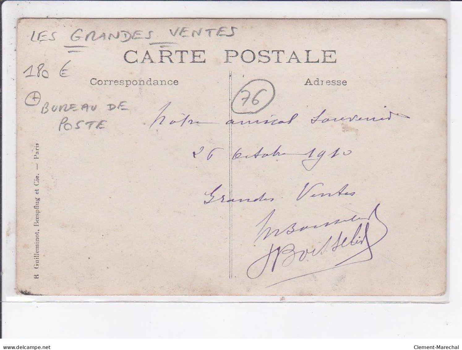 LES GRANDES VENTES: Bureau De Poste - Très Bon état - Other & Unclassified