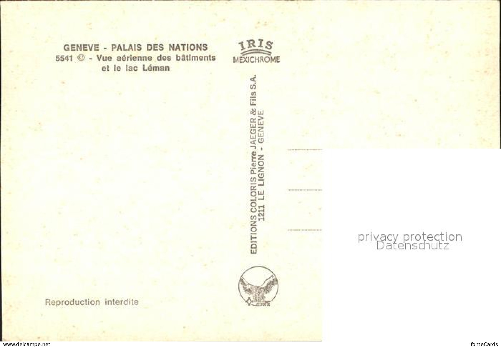 12310343 Geneve GE Palais Des Nations Fliegeraufnahme Lac Leman  Geneve - Other & Unclassified