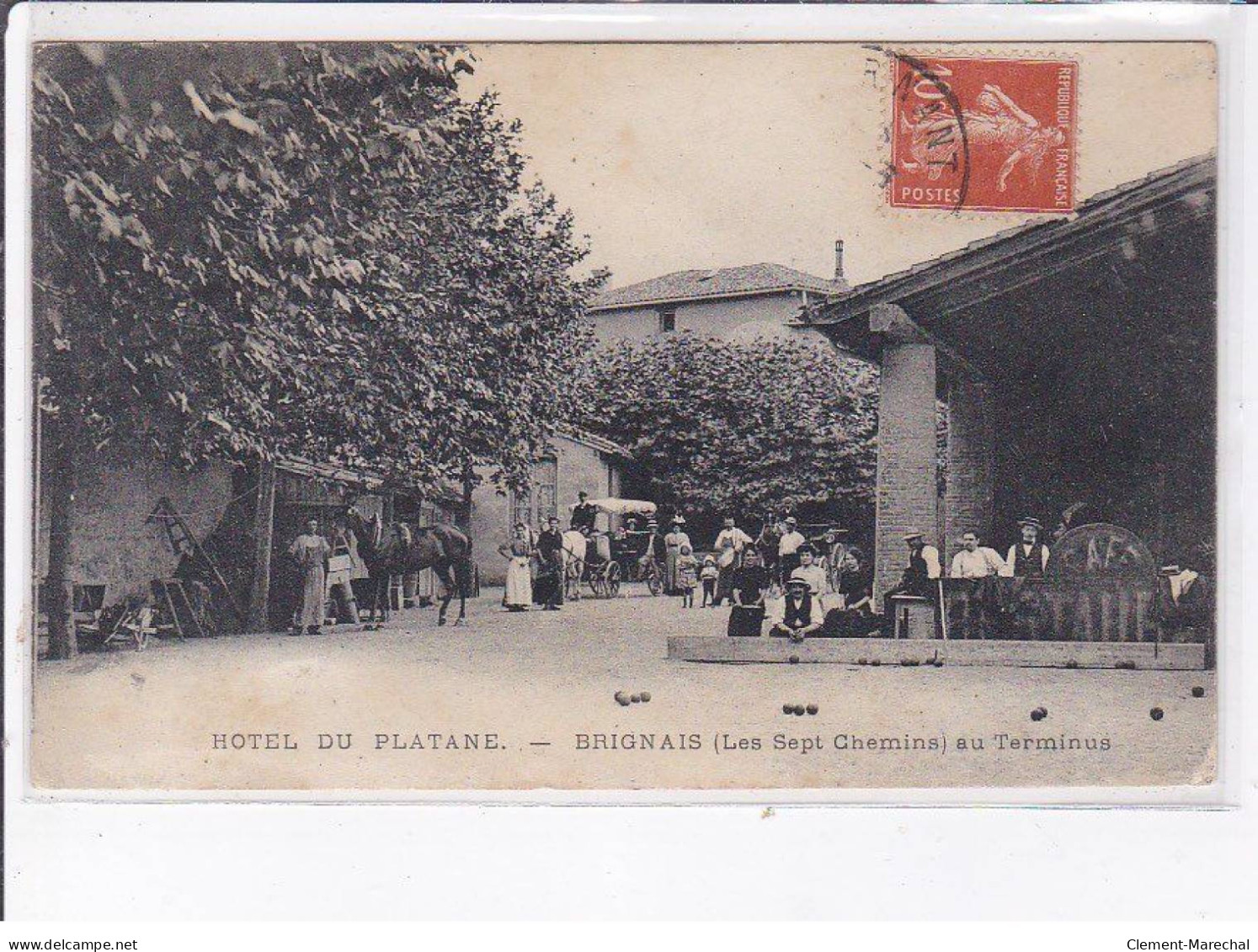 BRIGNAIS: Hôtel Du Platane, Les Sept Chemins Au Terminus - Très Bon état - Brignais