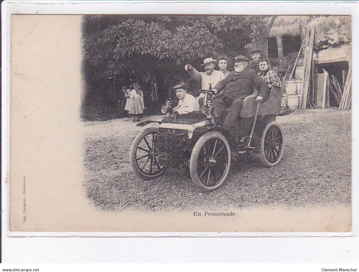 CHATEAUDUN(?): Autommobile, En Promenade - Très Bon état - Chateaudun