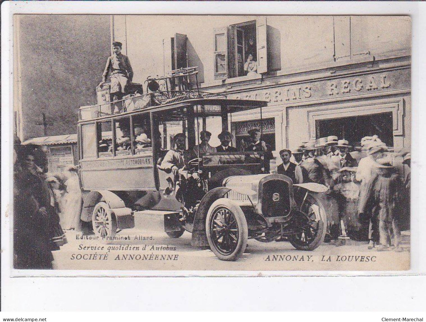 ANNONAY: La Louvesc, Société Annonéenne, Service Quotidien D'autobus - Très Bon état - Annonay