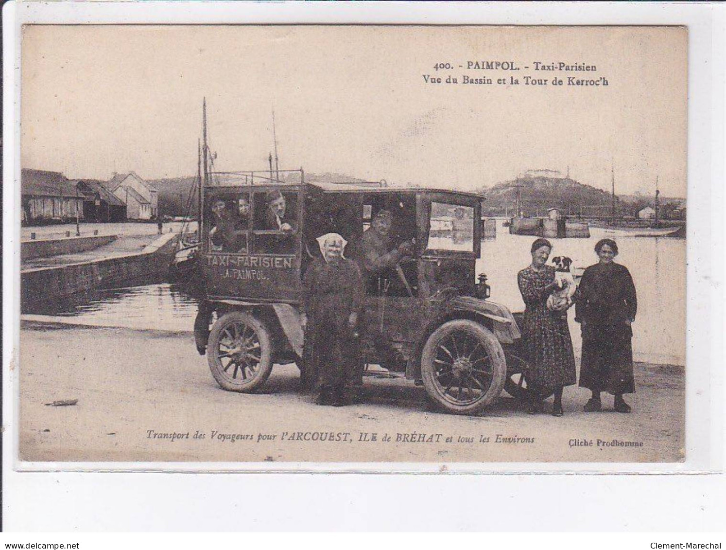 PAIMPOL: Taxi-parisien, Vue Du Bassin Et La Tour De Kerroc'h - Très Bon état - Paimpol