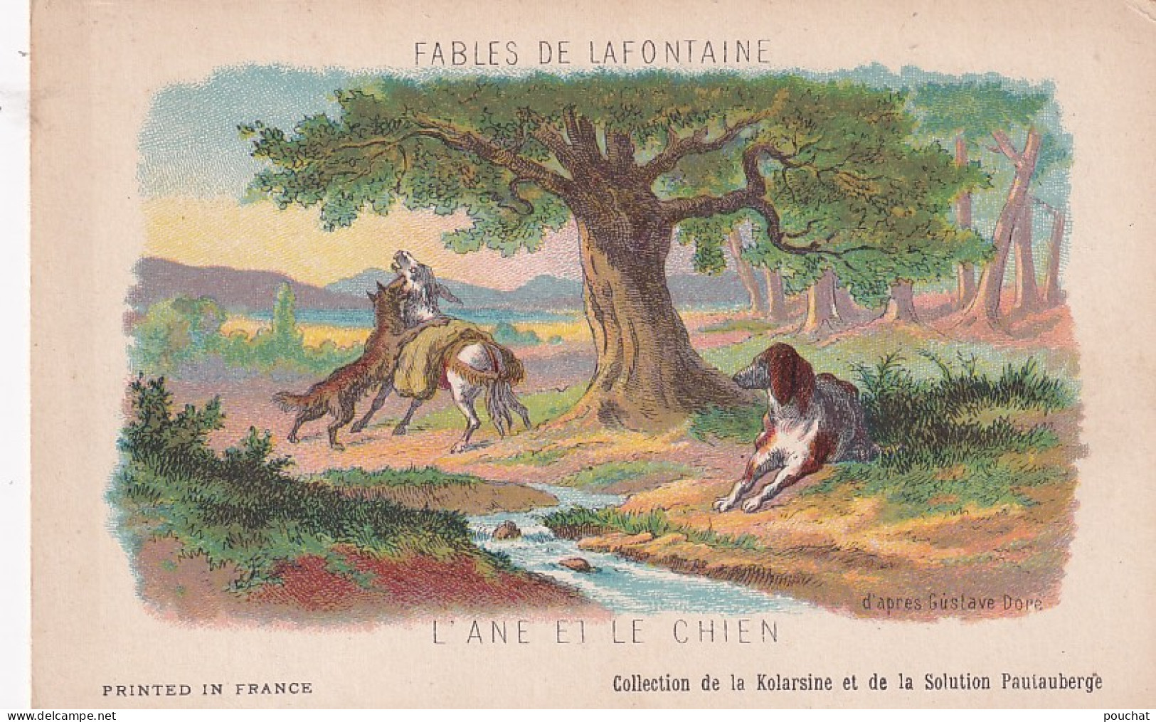 UR Nw43- L'ANE ET LE CHIEN , FABLES DE LA FONTAINE - COLL. DE LA KOLARSINE  - ILL. G. DORE - Sonstige & Ohne Zuordnung