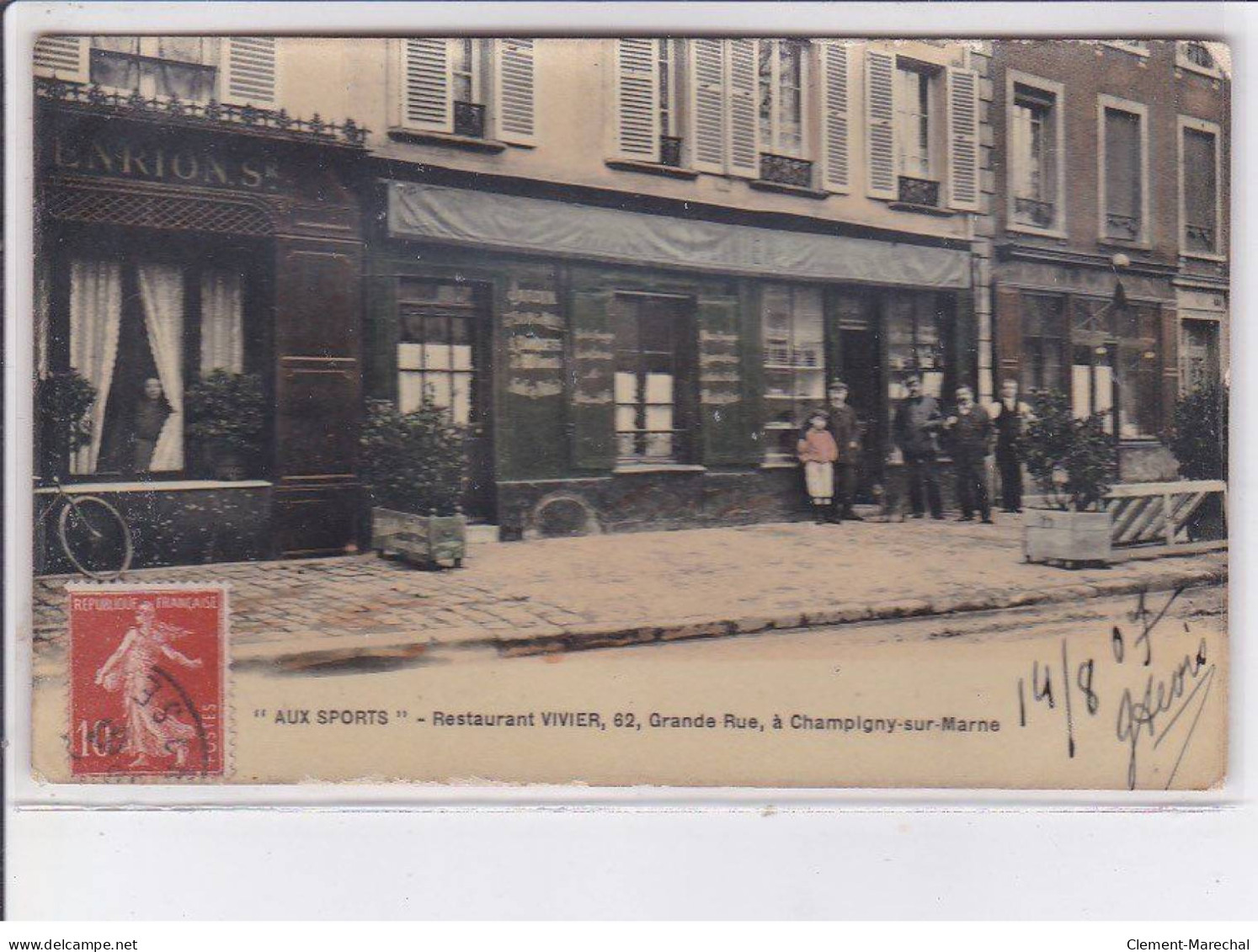 CHAMPIGNY-sur-MARNE: "aux Sports" Restaurant Vivier 62 Grande Rue - Très Bon état - Champigny Sur Marne