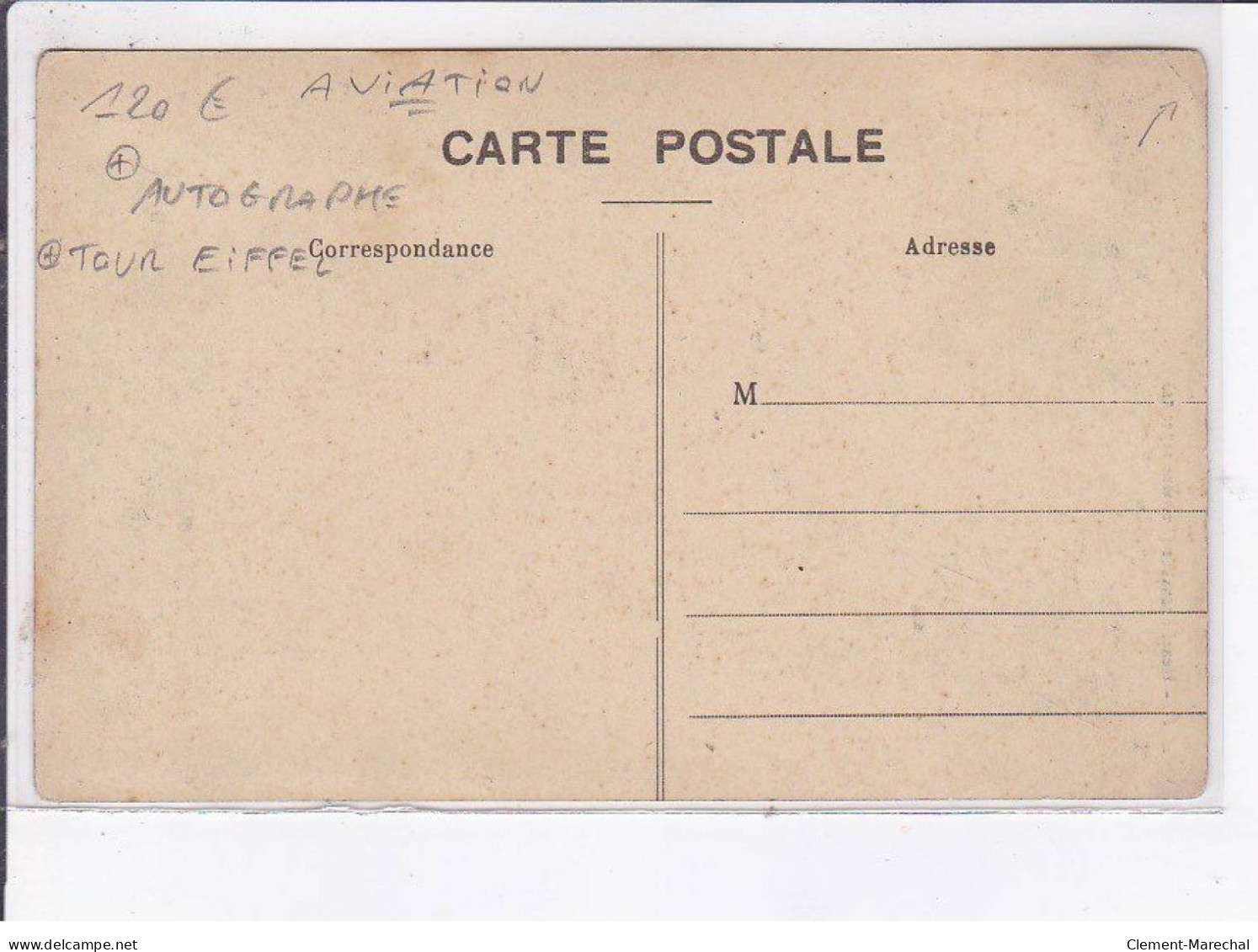 AVIATION: Henri Regnault (aviateur Reporter) Tour Eiffel, Autographe - Très Bon état - Altri & Non Classificati