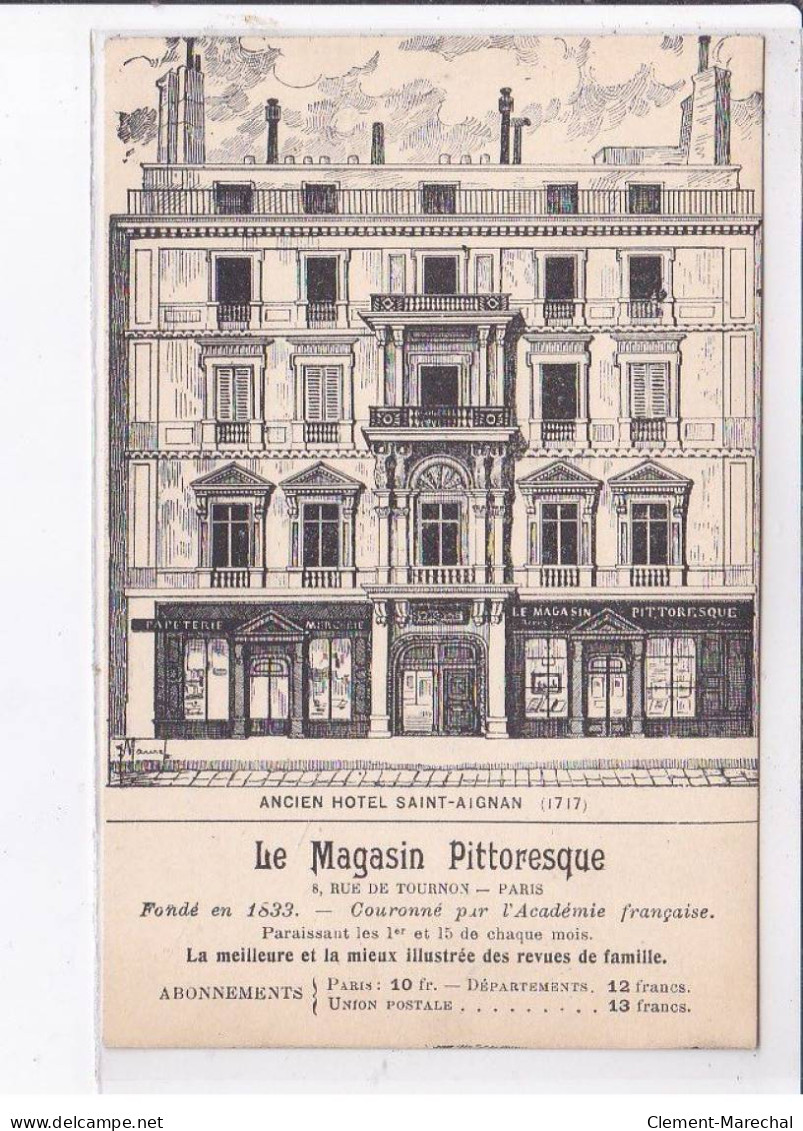 PARIS: 75006, Le Magasin Pittoresque, Ancien Hôtel Saint-aignan, 8 Rue De Tournon - Très Bon état - District 06