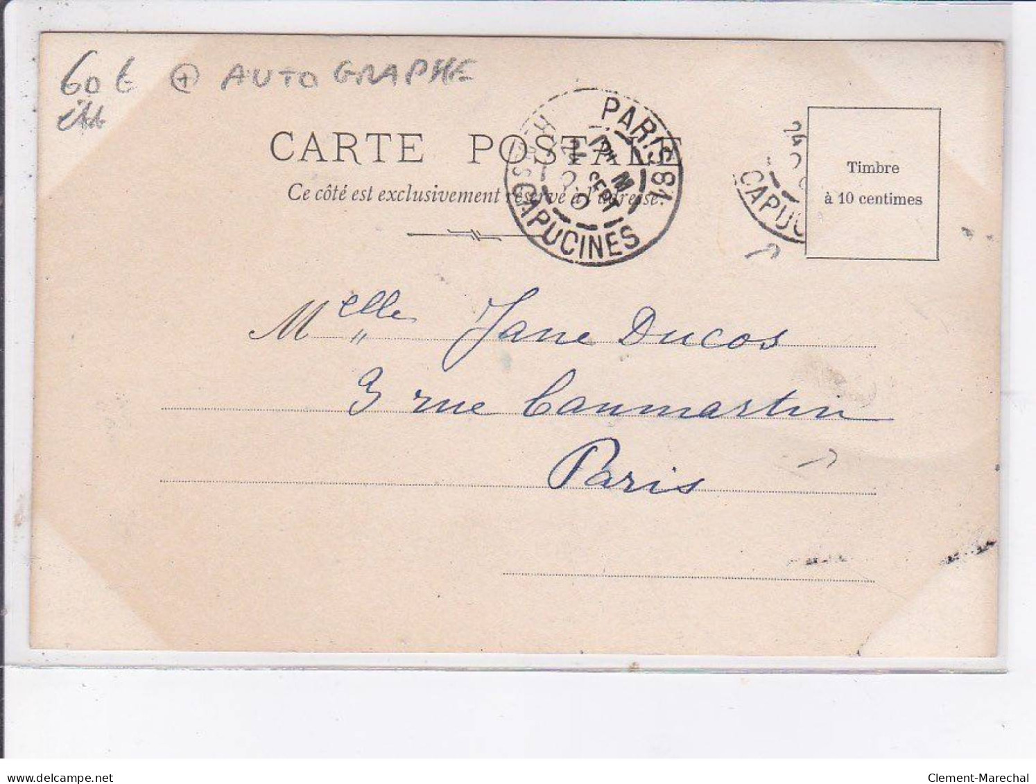 PARIS: Cléo De Mérode, Autographe (signée Cléopatre) - état - Künstler