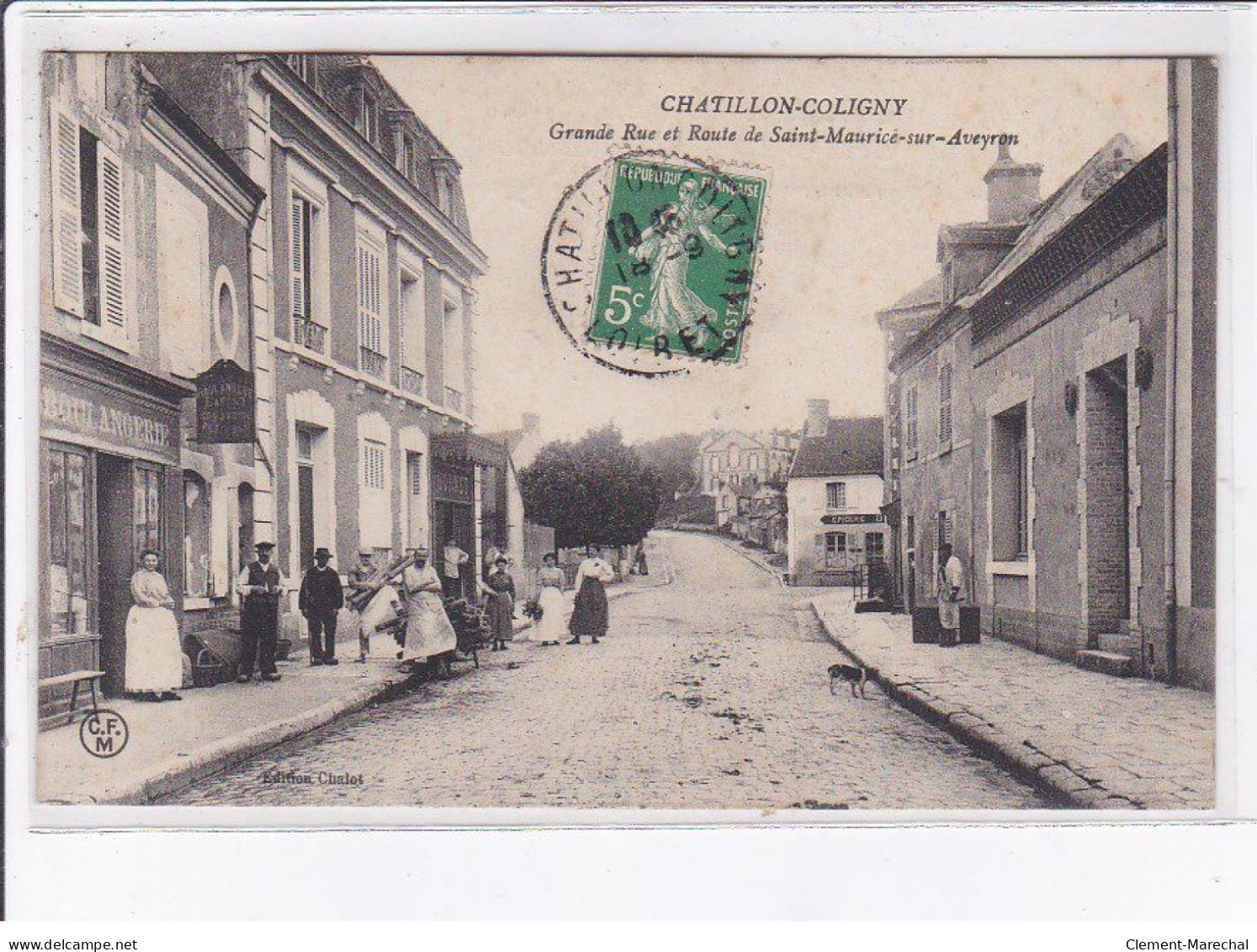 CHATILLON-COLILGNY: Grande Rue Et Route De Saint-maurice-sur-aveyron - état - Chatillon Coligny
