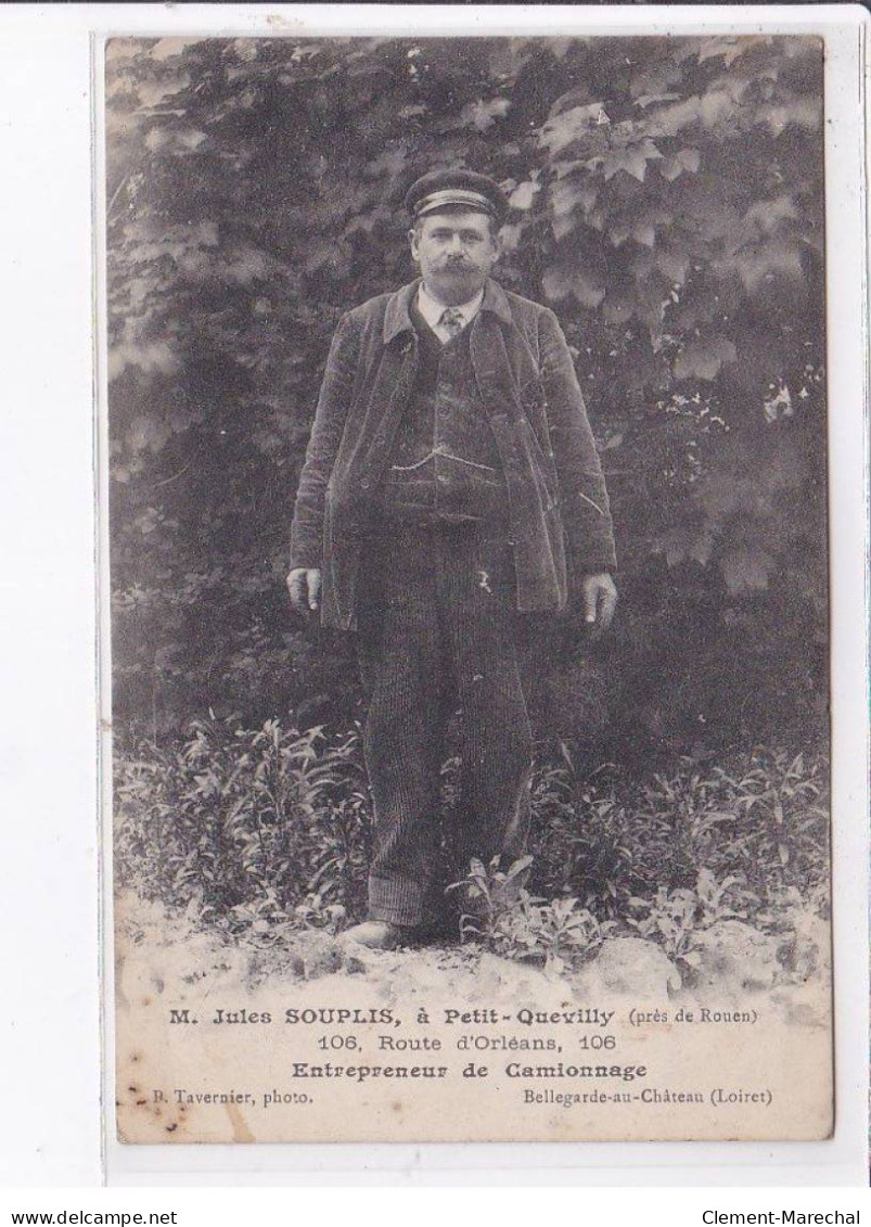 PETIT-QUEVILLY: M. Jules Souplis, 106 Route D'orléans, Entrepreneur De Camionnage - état - Other & Unclassified