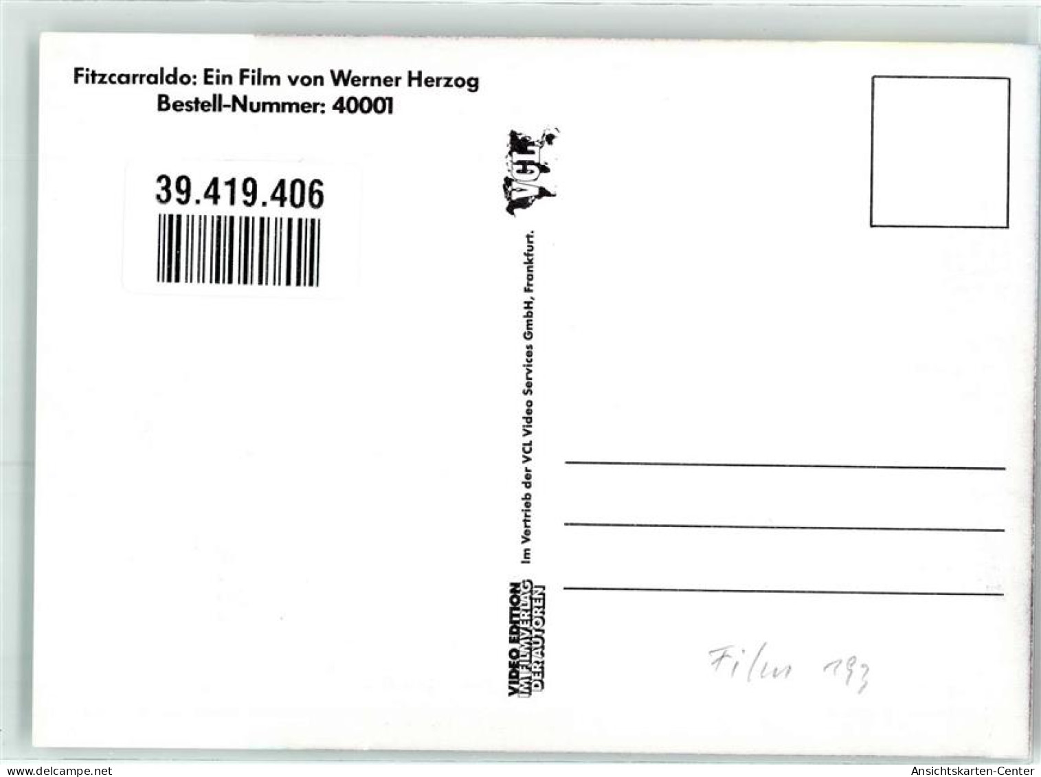 39419406 - Fitzcarraldo Werner Herzog Film Video Edition Filmverlag - Altri & Non Classificati