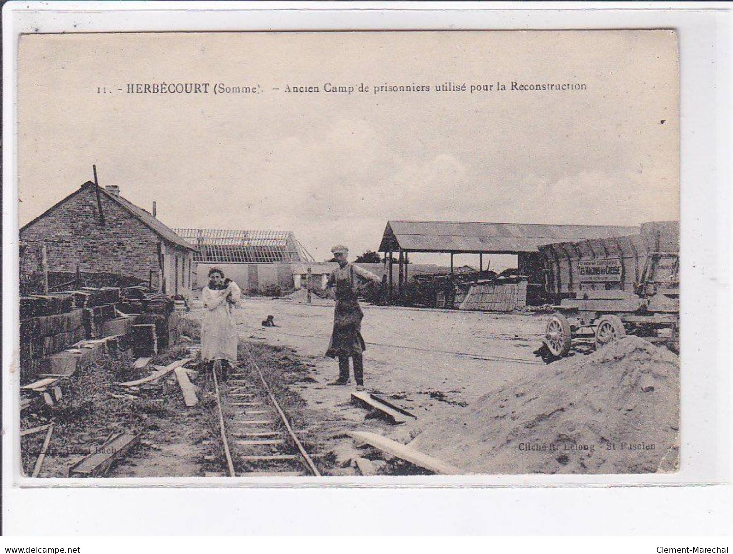HERBECOURT: Ancien Camp De Prisonniers Utilisé Pour La Reconstruction - Très Bon état - Other & Unclassified