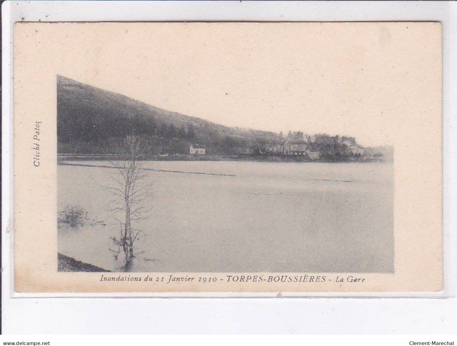 TORPES-BOUSSIERES: La Gare, Inondation Du 21 Janvier 1910 - Très Bon état - Autres & Non Classés