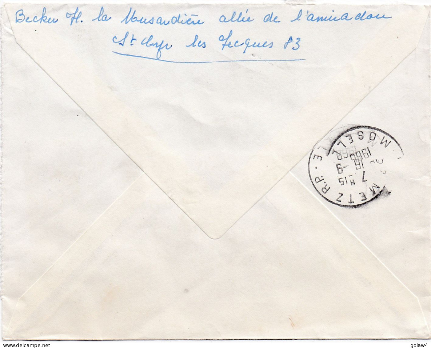 36900# LETTRE FRANCHISE POSTALE PARTIELLE RECOMMANDE Obl ST CYR SUR MER 1968 METZ MOSELLE - 1961-....