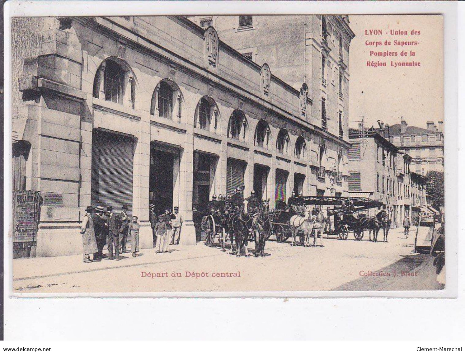 LYON: Union Des Corps De Sapeurs-pompiers De La Région Lyonnaise, Départ Du Dépôt Central - Très Bon état - Sonstige & Ohne Zuordnung