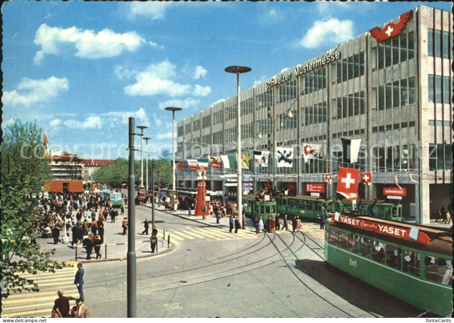 12308582 Basel BS Mustermesse Messeplatz Strassenbahn Basel BS - Sonstige & Ohne Zuordnung