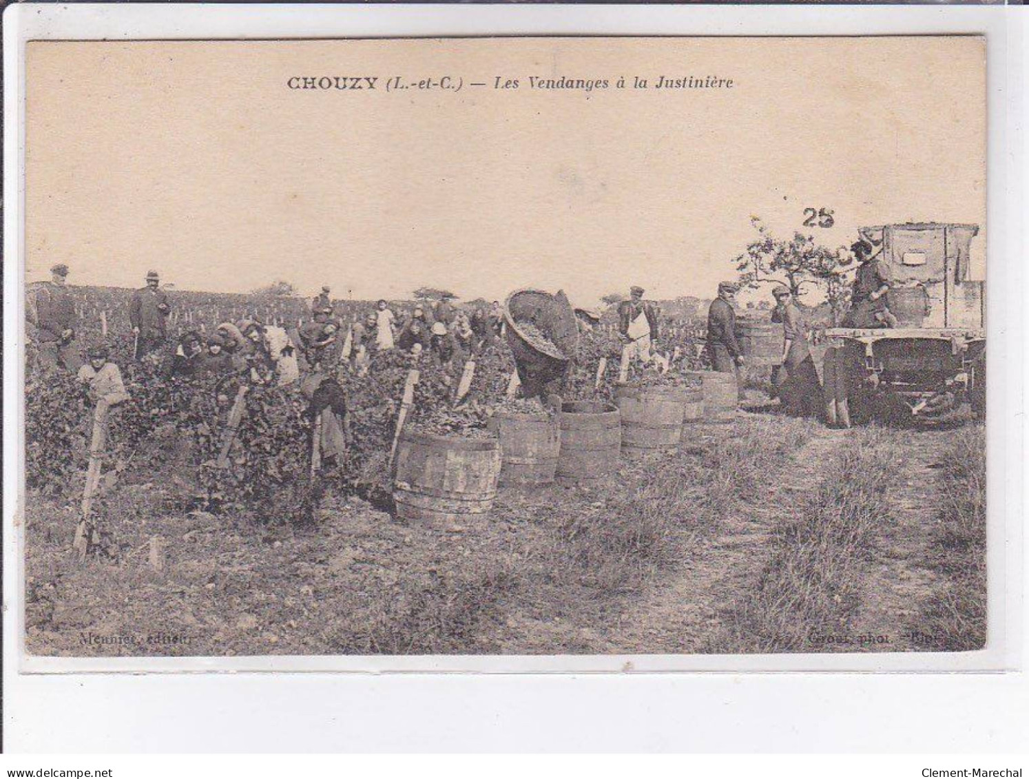 CHOUZY: Les Vendanges à La Justinière - Très Bon état - Autres & Non Classés