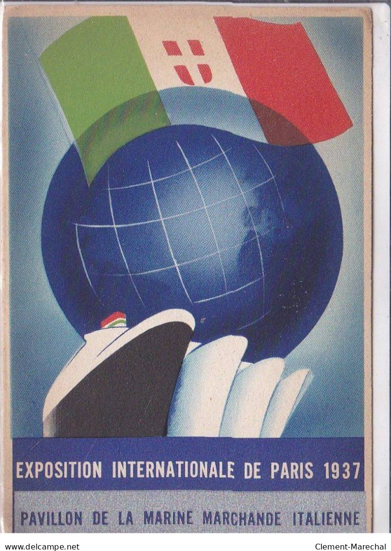 PUBLICITE: Exposition Internationale De Paris 1937, Pavillon De La Marine Marchande Italienne - Très Bon état - Publicité