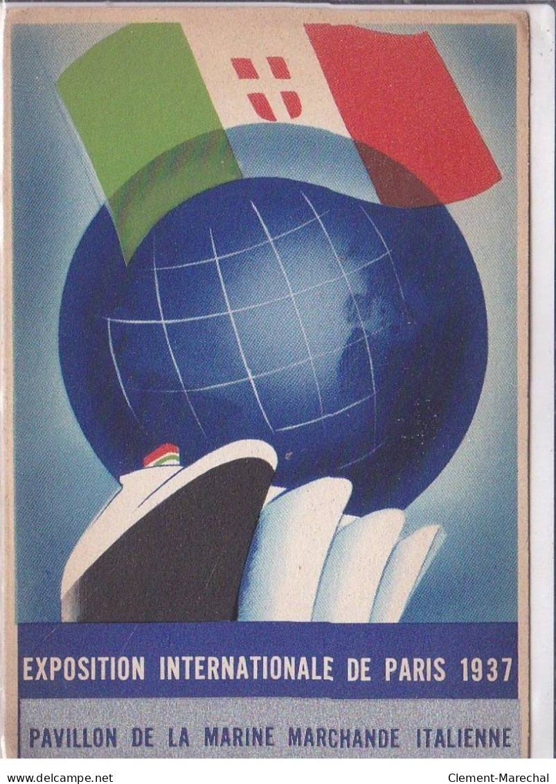 PUBLICITE: Exposition Internationale De Paris 1937, Pavillon De La Marine Marchande Italienne - Très Bon état - Advertising