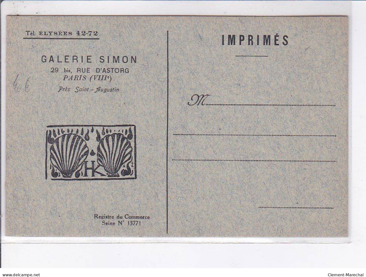 PUBLICITE: Invitation, Galerie Simon, Exposition Suzanne Roger, Vernissage - Très Bon état - Advertising