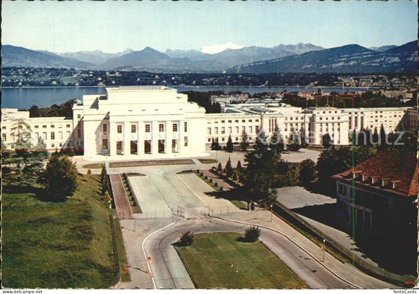 12307618 Geneve GE Palais Des Nations Unies Fliegeraufnahme Geneve - Sonstige & Ohne Zuordnung