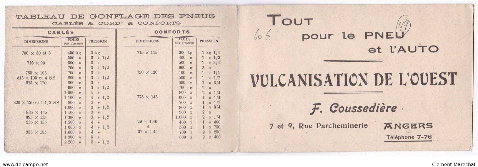 ANGERS: Tout Pour Le Pneu Et L'auto, Vulcanisation De L'ouest - Très Bon état - Angers