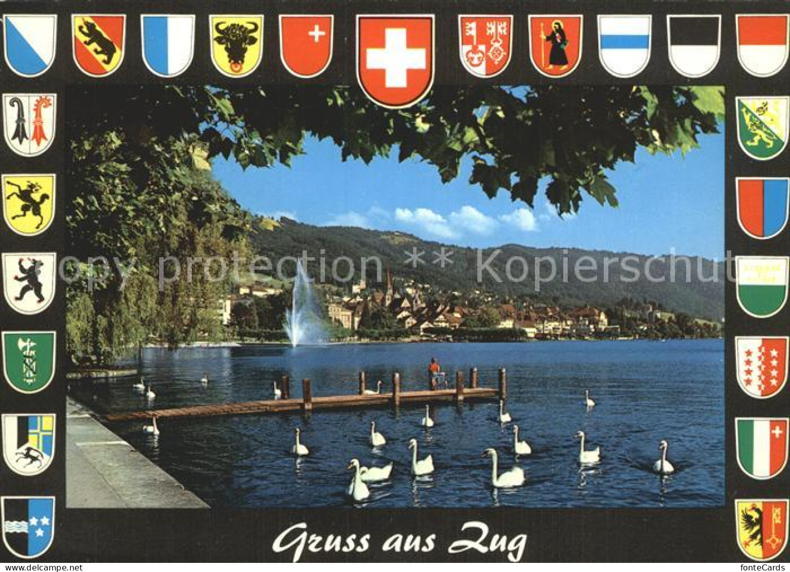12307448 Zug  ZG Zugerberg Wappen Schwaene  - Sonstige & Ohne Zuordnung