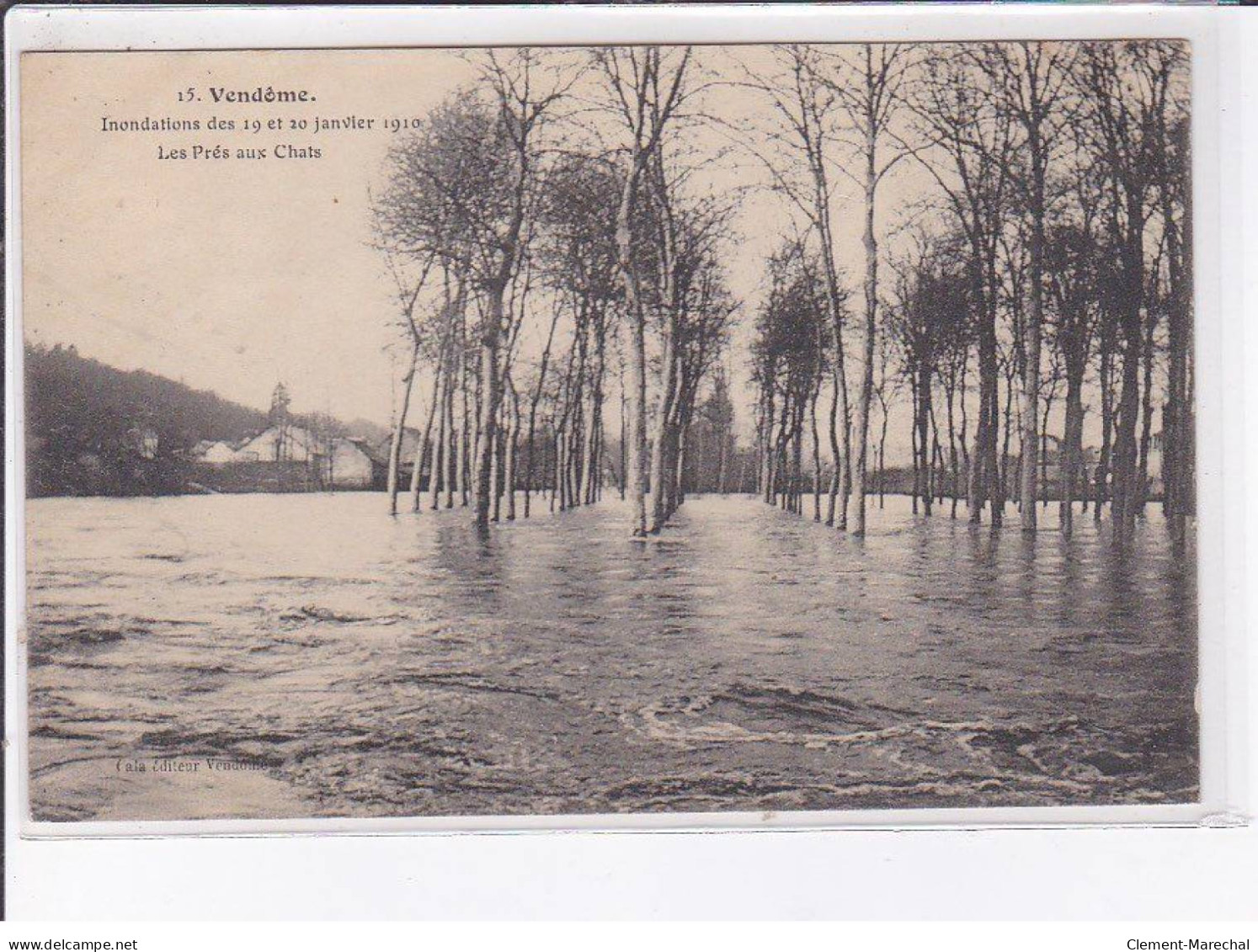 VENDOME: Inondations Des 19 Et 20 Janvier 1910, Les Prés Aux Chats - Très Bon état - Vendome