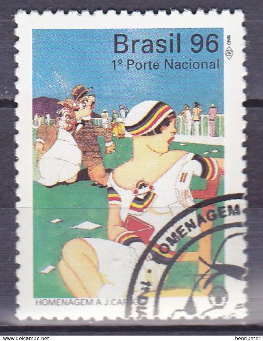 Timbre-poste Dentelé Oblitéré - Hommage à José Carlos - N° 2302 (Yvert Et Tellier) - Brésil 1996 - Ungebraucht