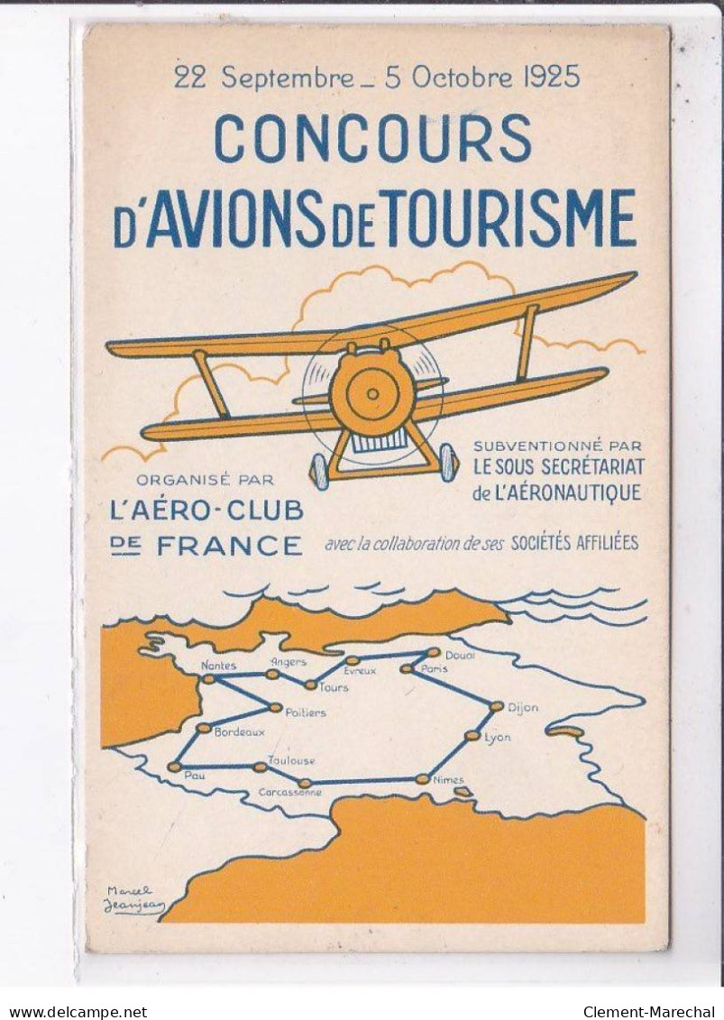 PUBLICITE: Concours D'aviation De Tourisme, Aviation, Aéro-club De France - Très Bon état - Advertising