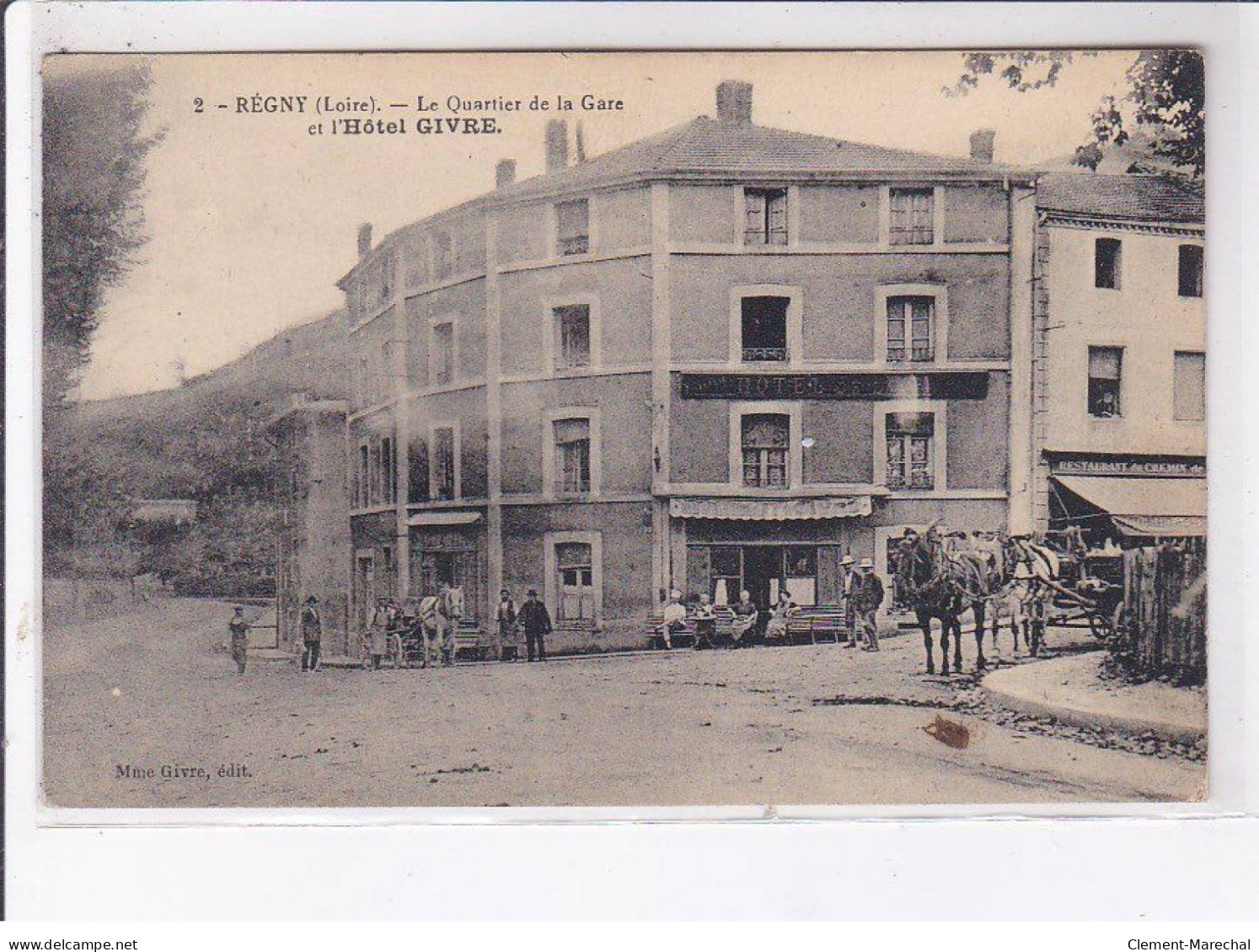 REGNY: Le Quartier De La Gare Et L'hôtel Givre - Très Bon état - Other & Unclassified